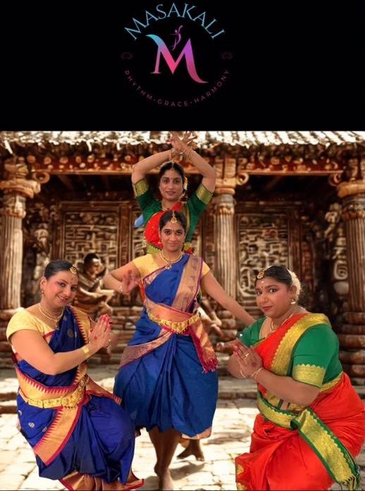 Four dancers in classical silk sarees