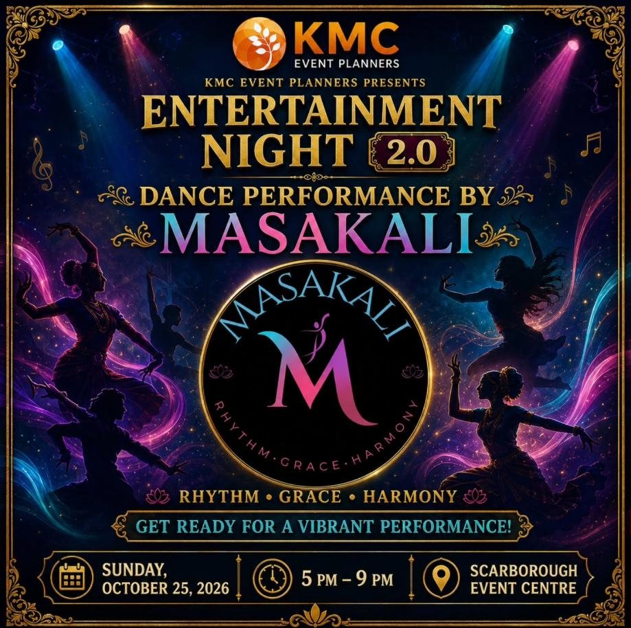 KMC Event Planners Entertainment Night 2.0 poster featuring Masakali